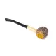 Missouri Meerschaum Dwarf Cobbit Corn Cob Pipe hosszú hajlított szárral, fekete akril szopókával, filter nélküli