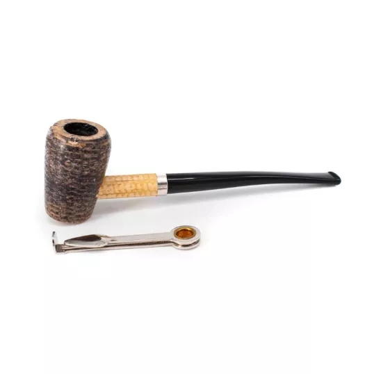 Missouri Meerschaum Elf Cobbit Corn Cob kukorica pipa hosszú hajlított szárral, filter nélkül