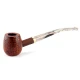 Missouri Meerschaum Horn Sitting Shire Corn Cob Pipe hosszú hajlított szárral, fekete olasz akril szopókával, filter nélküli - Apple