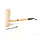 Missouri Meerschaum MacArthur Classic Polished Corn Cob kukorica pipa hosszú hajlított szárral, filter nélkül