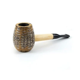 Missouri Meerschaum Little Devil Cutty Corn Cob Pipe egyenes szárú kukorica pipa, fekete akril szopókával, filter nélküli