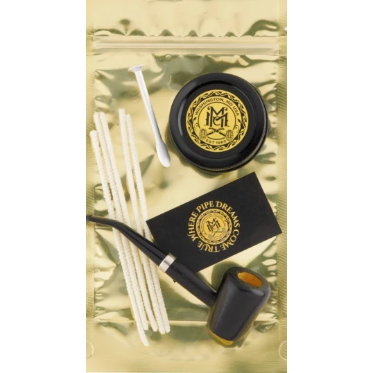 Missouri Meerschaum Modern Classic pipa szett 6 mm-es filteres, hajlított Orion kukoricacsutka pipával