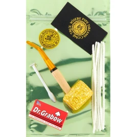 Missouri Meerschaum kezdő pipa szett 6 mm-es filteres, hajlított Legend kukoricacsutka pipával