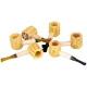 Missouri Meerschaum Miniature Corn Cob Pipe egyenes szárú mini kukorica pipa, borostyánsárga akril szopókával, filter nélküli - Kukorica pipa