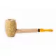 Missouri Meerschaum Pony Express Corn Cob Pipe egyenes szárú kukorica pipa, borostyánsárga akril szopókával, filter nélküli