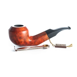 Lorenzo Riccardo 70 Cabernet Bruyer gyökér pipa vöröses barna színű 9mm filter, enyhén hajlított nyerges akril szopokával
