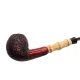 Mastro Geppetto Rusticato Bamboo Bent Billiard briarpipa bambuszszárral, 9 mm-es filterrel - Mastro Geppetto by Ser Jacopo
