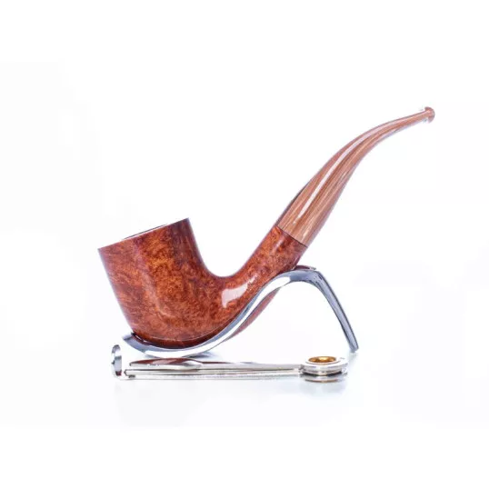 Mastro de Paya Pompei L02 világos barna színű pipa, hanga gyökérből enyhén hajlított szárral - 9mm filterrel, bent - Mastro de Paya