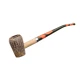 Missouri Meerschaum Elf Cobbit Corn Cob kukorica pipa hosszú fekete - narancssárga színű hajlított szárral, filter nélkül - Churchwarden