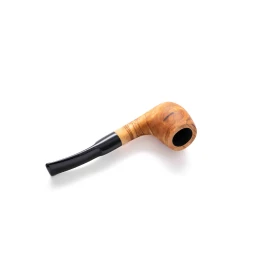 Padonio olivafa pipa 9mm filterrel - enyhén hajlított nyerges szárral - billiard forma