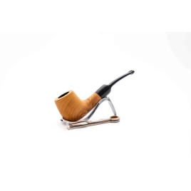 Padonio olivafa pipa 9mm filterrel - enyhén hajlított nyerges szárral - billiard forma 