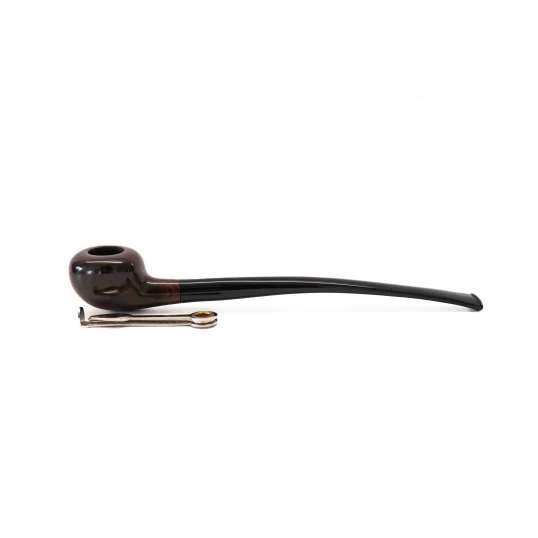 Padonio Churchwarden – olvasó pipa 9mm filteres, mahagóni-barna színű, enyhén hajlított szárral, tomato forma - Padonio 2025