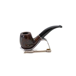 Padonio bruyer pipa 9mm filterrel, hajlított szárral, Billiard-bent forma