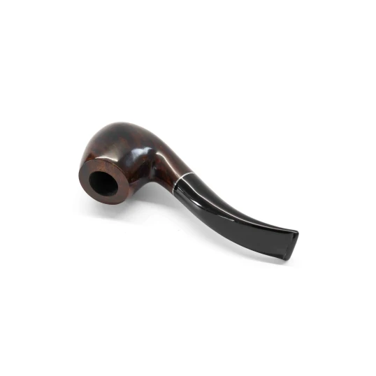 Padonio bruyer pipa 9mm filterrel, hajlított szárral, Billiard-bent forma