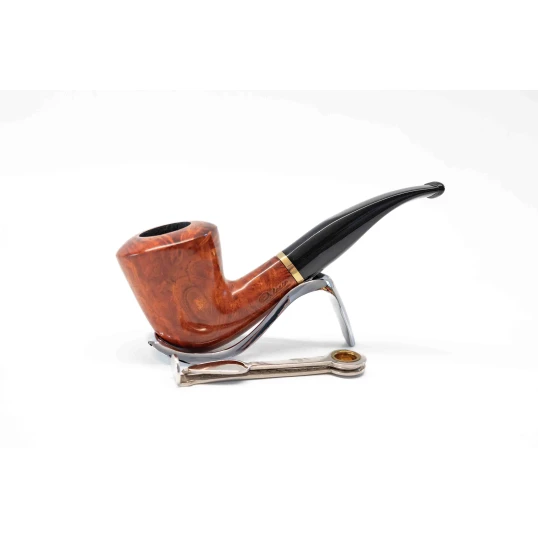 Padonio bruyer pipa 9mm filterrel, enyhén hajlított szárral, Dublin forma