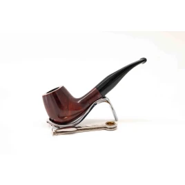 Padonio bruyer pipa 9mm filterrel, enyhén hajlított szárral, Billiard forma 