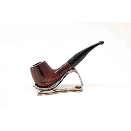 Padonio bruyer pipa 9mm filterrel, enyhén hajlított szárral, Billiard forma 