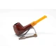 Padonio bruyer pipa 9mm filterrel, egyenes nyerges szárral, Billiard forma