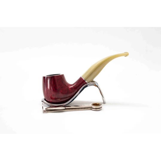 Padonio bruyer pipa 9mm filterrel, hajlított szárral, Billiard-Bent forma