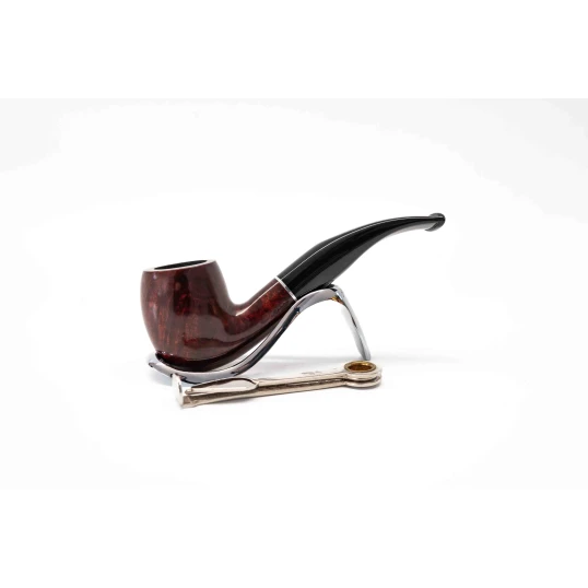 Padonio bruyer pipa 9mm filterrel, hajlított szárral, Billiard-Bent forma - Padonio 2025