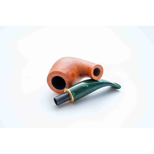 Padonio bruyer pipa 9mm filterrel, hajlított szárral, Bent-Billiard forma 