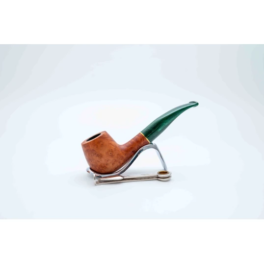 Padonio bruyer pipa 9mm filterrel, enyhén hajlított szárral, Billiard forma 