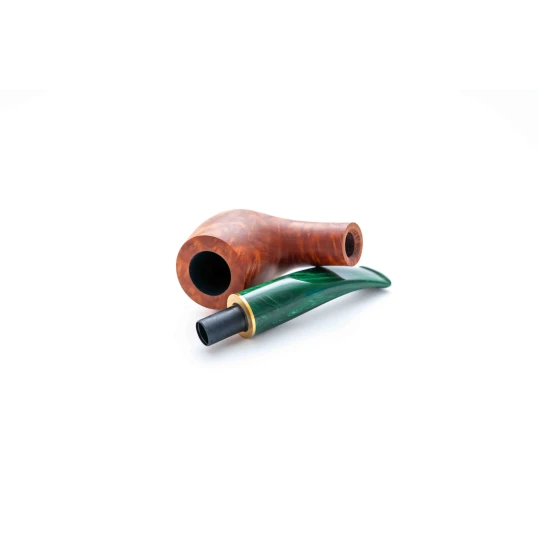 Padonio bruyer pipa 9mm filterrel, enyhén hajlított szárral, Billiard forma 