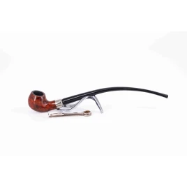 Padonio olvasópipa – hajlított szárú, klasszikus apple forma, hangagyökérből, filteres, 25.5 cm