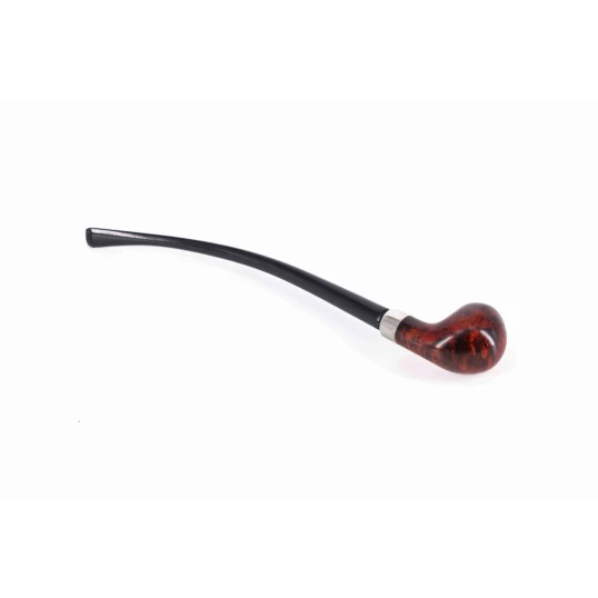 Padonio olvasópipa – hajlított szárú, klasszikus apple forma, hangagyökérből, filteres, 25.5 cm