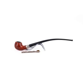 Padonio olvasópipa – hajlított szárú, klasszikus billiard forma, hangagyökérből, filteres, 25 cm