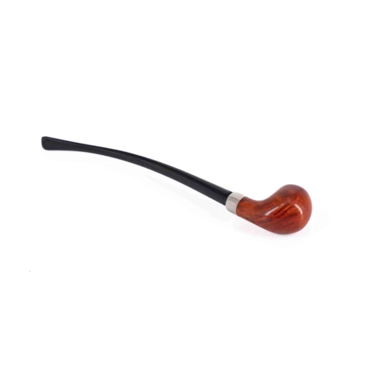 Padonio olvasópipa – hajlított szárú, klasszikus billiard forma, hangagyökérből, filteres, 25 cm