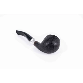 Padonio fekete színű homokfúvott briar gyökér pipa 9mm-es filterrel - Bent Apple típusú