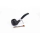 Padonio fekete színű homokfúvott briar gyökér pipa 9mm-es filterrel - Bent Apple típusú