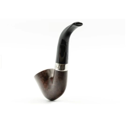 Peterson Aran 05 barna polírozott bent calabash pipa – 9 mm filteres, fishtail szopókával