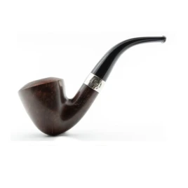 Peterson Aran B10 barna polírozott bent calabash pipa – 9 mm filteres, fishtail szopókával