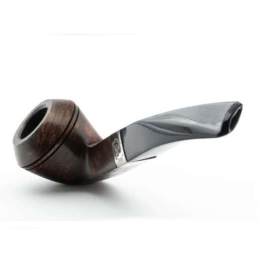 Peterson Aran B5 barna polírozott bent bulldog pipa – 9 mm filteres, fishtail szopókával