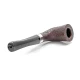 Peterson Sherlock Holmes Mycroft Sandblast P-Lip rusztikolt vörösesbarna színű hanga gyökér pipa 9mm filterrel bent típusú hajlított szárral