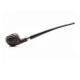 Peterson Tavern Rustic Rhodesian enyhén hajlított szárú filter nélküli churchwarden pipa