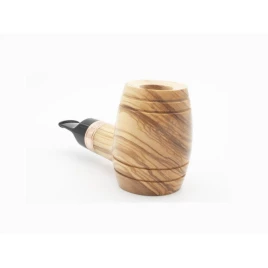 Rattray's Devil's Cut Olive Smooth olívafából készült pipa, whisky hordó formájú, 9 mm filterrel, réz gyűrűvel