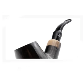 A Rattray’s The Bull Grey Light Top 145 billiard formájú briar pipa 9mm-es filterrel hajlított szárral