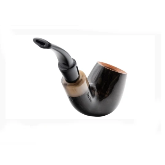 A Rattray’s The Bull Grey Light Top 145 billiard formájú briar pipa 9mm-es filterrel hajlított szárral