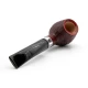 Rattray s Monarch Sandblast Red 4 homokfúvott vörösesbarna színű briar pipa 9mm-es filterrel - Enyhén hajlított pipaszárral