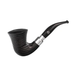 Rattray’s Carnyx G Black kőrisfa pipa – 9 mm filterrel, grafit betéttel, két szopókával