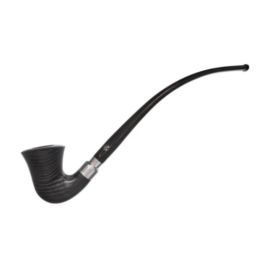 Rattray’s Carnyx G Black kőrisfa pipa – 9 mm filterrel, grafit betéttel, két szopókával