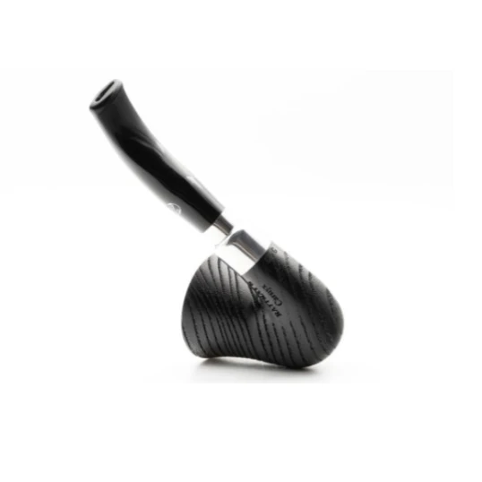 Rattray’s Carnyx G Black kőrisfa pipa – 9 mm filterrel, grafit betéttel, két szopókával