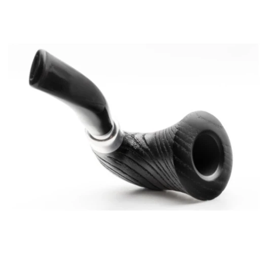 Rattray’s Carnyx G Black kőrisfa pipa – 9 mm filterrel, grafit betéttel, két szopókával