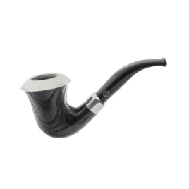 Rattray’s Nimbus G Calabash formájú briar pipa 9mm-es filter, hajlított szár, széles ezüst színű gyűrű