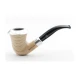 Rattray’s Nimbus G Natural Calabash formájú briar pipa 9mm-es filter, hajlított szár, széles ezüst színű gyűrű - Rattrays Nimbus