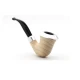 Rattray’s Nimbus G Natural Calabash formájú briar pipa 9mm-es filter, hajlított szár, széles ezüst színű gyűrű