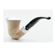 Rattray’s Nimbus G Natural Calabash formájú briar pipa 9mm-es filter, hajlított szár, széles ezüst színű gyűrű